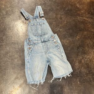 Gap Denim Cut Off Overall Shorts